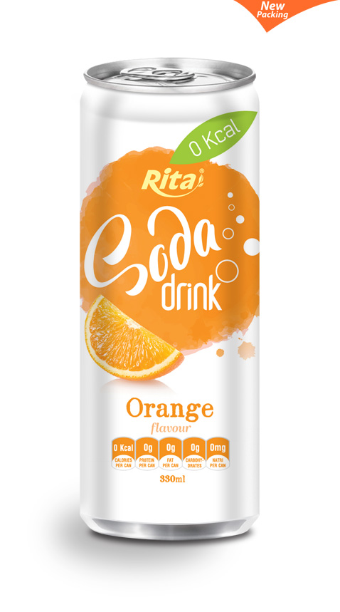 330ml الصودا شرب البرتقال النكهة